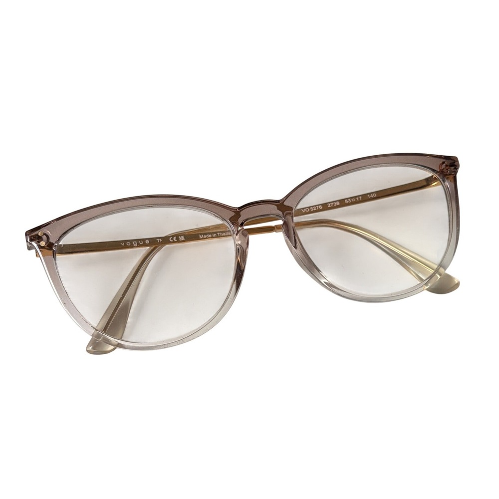 Vogue Eyewear VO 5276 2736 Transparent Taupe Gold Cat Eye Eyeglasses 53-17-140